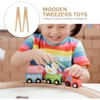 Toddmomy 2 Pieces Wooden Tweezers Children's Tweezers Toy Preschool Tweezers