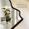 Scalloped Bathroom Mirror, 36" x 24" Arched Black Vanity Mirror