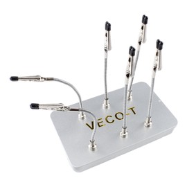 6PCS Magnetic Flexible Gooseneck Arm Alligator Clips Set, Helping Hands Tool with Independent Magnetic Base 丨 Insulated Clips for Soldering, PCB Holder, Model Building, Miniature Painting