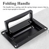 Biaungdo Concealed Recessed Pull Handle, Black Zinc Alloy Hidden Door