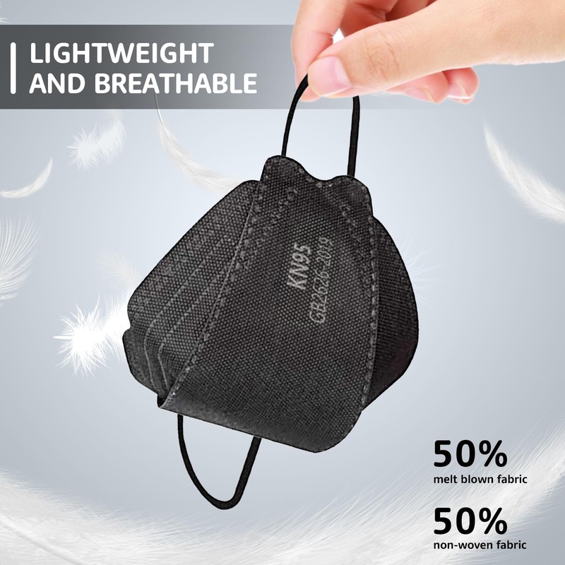 HIWUP KN95 Face Masks 50 Pack, Breathable Comfortable and Disposable
