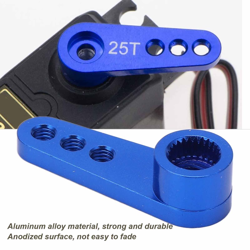 5Pcs 25T Servo Horns Aluminium Alloy Steering Servo Arms Blue