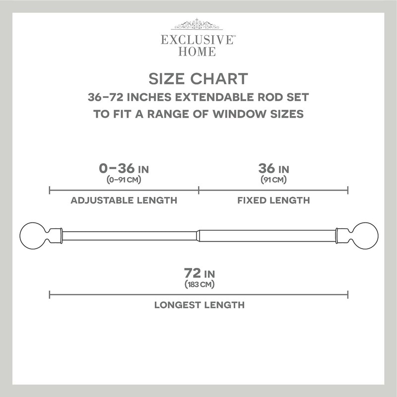 Exclusive Home Vine 1" Curtain Rod and Finial Set, Oil