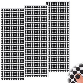 VARMDUKKE 735pcs Small Felt Furniture Pads for Cabinet Doors, 10MM Round Double-Sided Adhesive EVA Foam Stickers for Furniture, Cushions for Bottom of Delicate Finishes -Black
