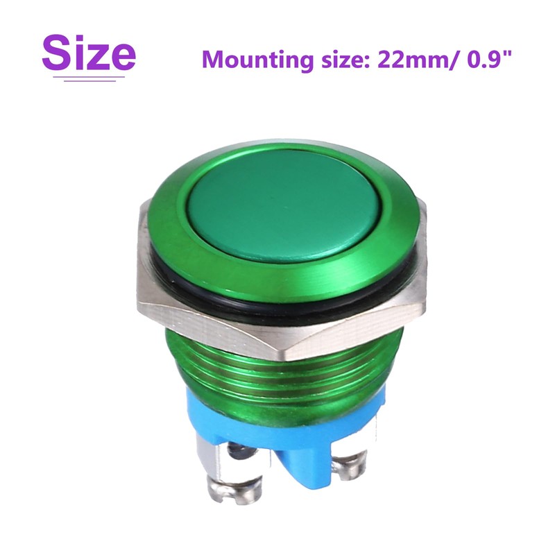 DMiotech 2 Pcs 22mm / 7/8" Push Button Switch, IP66