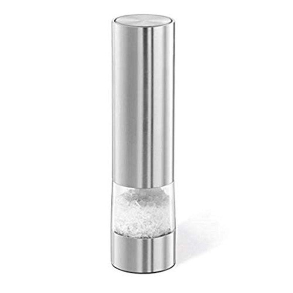 ZACK "MONINO" Electric Salt/Spice Mill Ceramic Grinder, 6.7" x 1.8", Silver