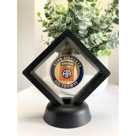 US ARMY 82nd Airborne Division "All The Way" Challenge Coin With 3D Display Case