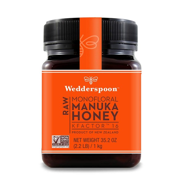 Wedderspoon Raw Premium Manuka Honey, KFactor 16, 35.2 Oz