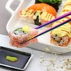 Stainless Steel Chopsticks Reusable Multicolor Lightweight 304 Metal Chopsticks Dishwasher