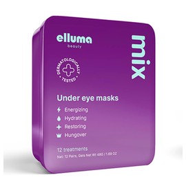 Elluma Beauty Under Eye Patches (12 Pairs) - Gel Restoring Face Mask - Reduce Dark Circles, Puffy Eyes, Under Eye Bags, Wrinkles - Mix Set - Energizing, Hydrating, Restoring, Hungover