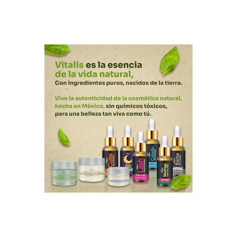 Vitalis Aceite de Moringa Puro Natural, 30 ml, Antiarrugas y