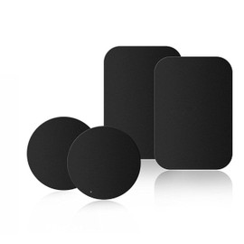 sphires 4 Pack Metal Plate for Magnetic Phone Car Mount 2 X Round and 2 X Rectangular Metal Plate for Car Magnetic Phone Holder