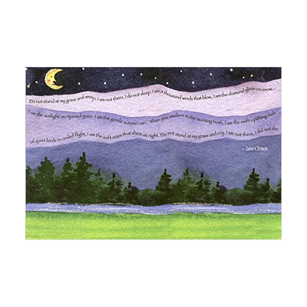 Moon Over Purple Mountains Sympathy Card