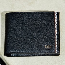 Daks (신세계센텀점)DBWA3E443 WARREN 닥스 블랙 체크라인 배색 반지갑 (DBW A3E443) WARREN DAKS Black Check Line Color-blocked Wallet