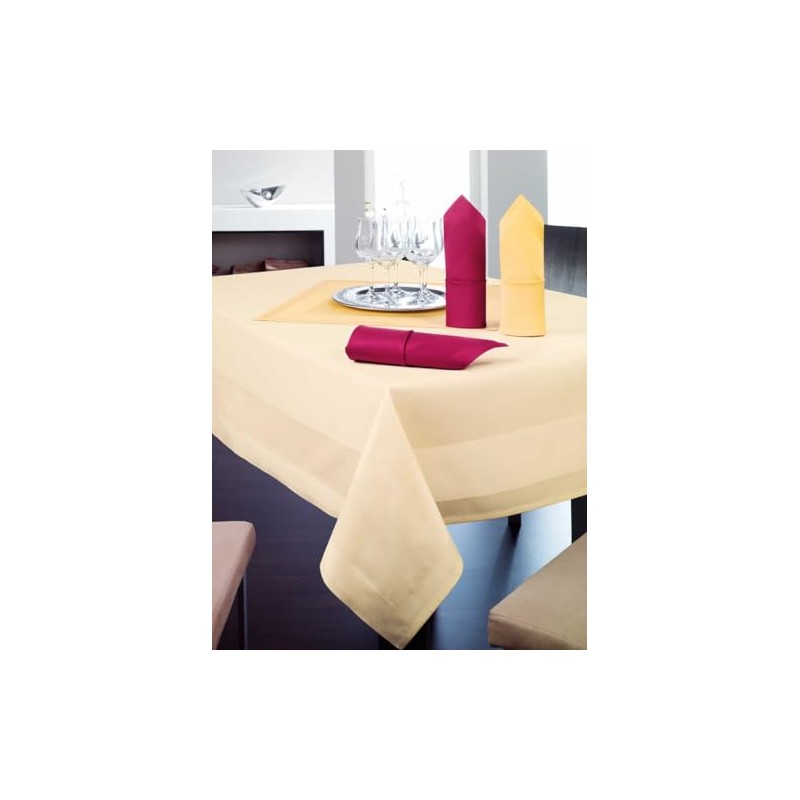 texpot Tablecloth 80 x 80 cm Champagne Satin Edge 100%