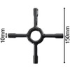 Spares2go Universal Gas Hob Ceramic Pan Support Moka Trivet Stand