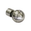 Gardinia Ball 2 x End Piece Metal Stainless Steel Look