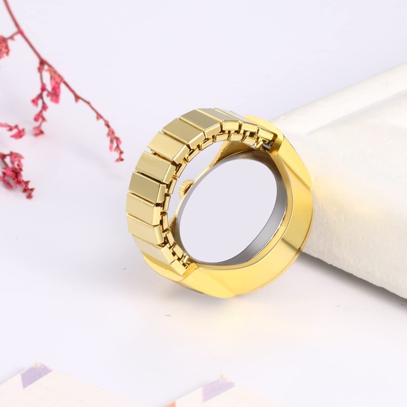 JEWELRYWE Ring Watch, Antique Ring, Watch, One Size Fits Most,