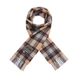 WALKER AND HAWKES - Unisex 100% Lambs Wool Chaderton Scarf - Camel Stewart