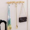 YACSNBF Gold Coat Rack Wall Mounted - 5 Tri Hooks,