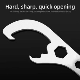 2pcs Paint Can Opener Tool Bucket Opener Tool 5 Gallon With Lid Opener Wrench Lid Remover Tool Bucket Pail Lids Manual Opener Tool for Home Industrial Portable Multifunctional Adjustable Spanner