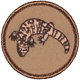 Patchtown Gila Monster Patrol Patch - 2" Round Embroidered Patch - Sew-on