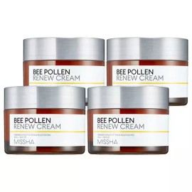 MISSHA 미샤 비폴렌 리뉴 크림, 50ml, 4개 [50ml x 2개] Missha Bipollen Renew Cream, 50ml, 4 pieces [50ml x 2 pieces]