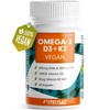 Omega-3 Vegan + D3 & K2 (60x), 1100mg Algae Oil