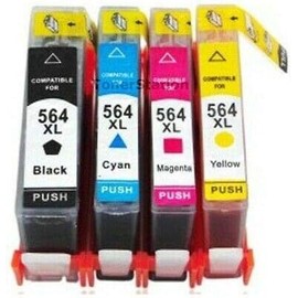 Generic 564XL Value Pack Replacement for HP 564XL & 564 for PHOTOSMART C6375, C5390, C5460, C6300, C6375, C6380, D5460, D7560, 5510, 6510, 7510, 5520, 7520, 6520, OFFICEJET 4610, 4620 (1BK 1C 1M 1Y)