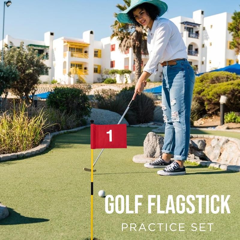 KINGTOP Mini Golf Flagstick for Backyard Practice Putting Green, 3ft
