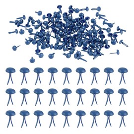PATIKIL Paper Fasteners, 400 Pcs Mini Metal Round Head Fastener Split Pins for Craft Art Scrapbooking DIY Pins Supplies, Dark Blue 5 x 9 mm