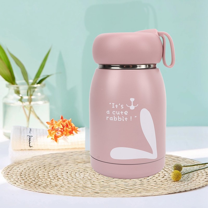 Children's Insulation Cup 12oz Double Wall Portable Rabbit Pattern Insulated