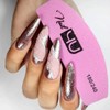 6Pcs Nail Buffers Half Moon Shape Double Sided 180/240 grit