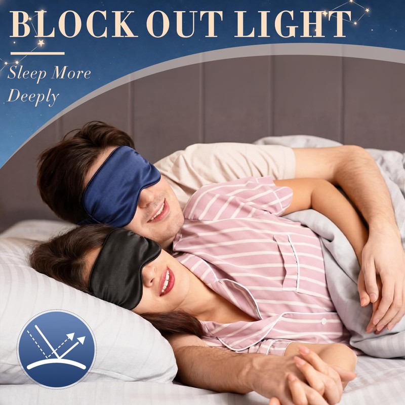 36 Pcs Silk Sleep Eye Masks Bulk Satin Eye Cover