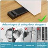 6 Pack Rubber Door Stoppers Door Stop Rubber Wedge Thin