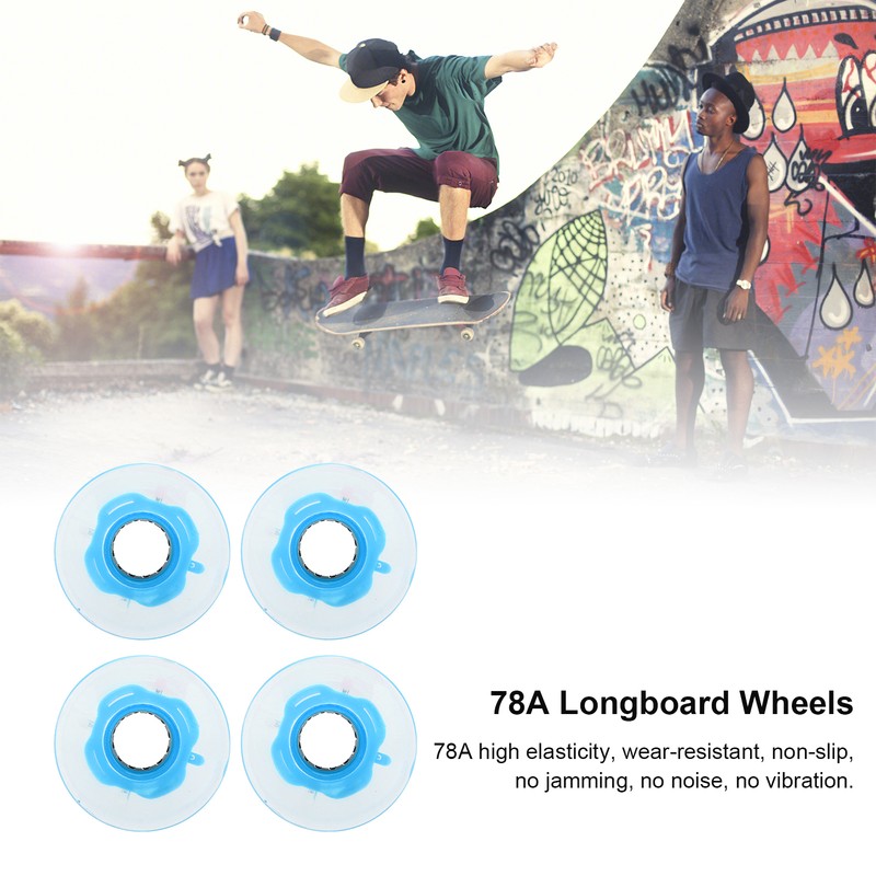 78A 60x45mm HighElastic Skateboard Flash Wheel PU Filling for Longboard