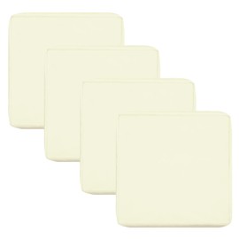 OutdoorLines - Funda de cojín de asiento de patio, funda de cojín impermeable para muebles de exterior, funda de cojín antideslizante para silla de patio para jardín y patio trasero (juego de 4, 24 x 24 x 4 pulgadas, color crema, solo funda)