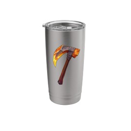 Awesome Fire and Flames Pickaxe Costume Stainless Steel Insulated Tumbler