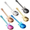 Silver Stainless Steel Cartoon Guitar Spoon Milk Coffee Ice Cream