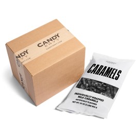Candy Envy - Individually Wrapped Caramels - Black Wrapper - 12 Bags (Casepack) Bulk Black Candy