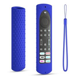 6.2 Inch Silicone Cover Compatible with Fire TV Stick 4K Max Toshiba/Insignia Smart TV Remote Voice Remote (Include Insignia Smart TVs/Toshiba FireTV with 6 Shortcut Buttons Remote) (Blue)