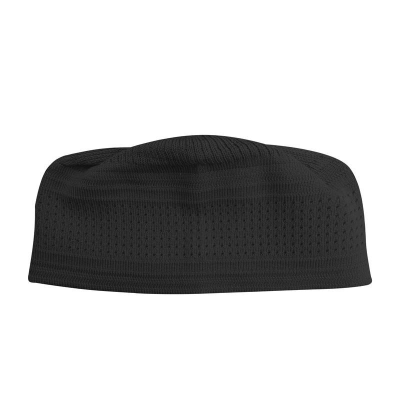 TheKufi Plain Graphite Black Cotton Stretch Knit Kufi Hat Skull