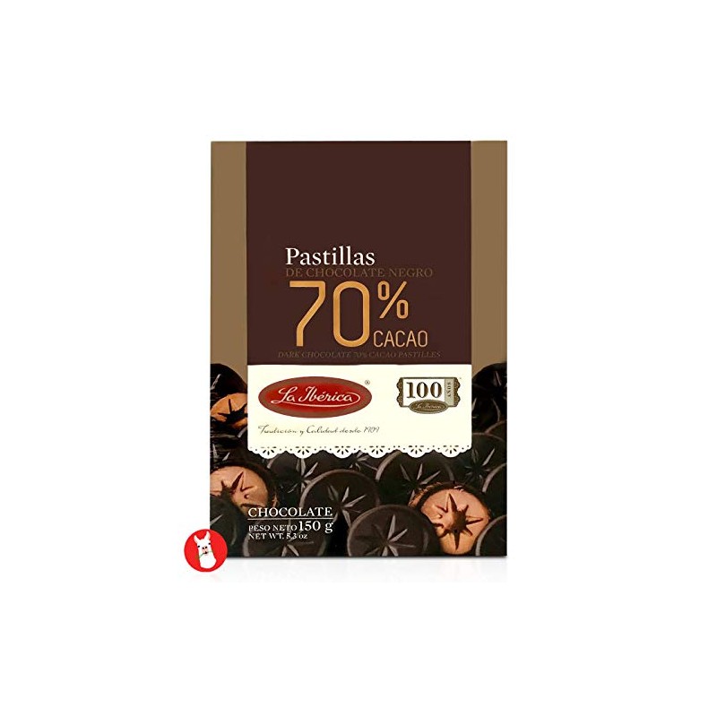 La Iberica Pastillas de Chocolate Negro 70% Cacao Peruano |