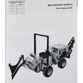 J I Case Maxi Sneaker Series B Trencher Parts Manual Catalog Exploded Views