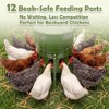 Metal Chicken Feeder No Waste - 20LB Large Chicken Feeder