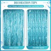 Newwiee 10 Pcs Wavy Tinsel Foil Fringe Curtain 3.3 ft
