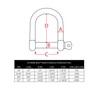 Extreme Max 3006.8225 BoatTector Stainless Steel Wide D Shackle -