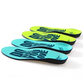 XINIFOOT 2 Pairs Arch Support Shoe Insoles, Comfort Orthotic Inserts for Flat Feet, Feet Pain, Pronation, Running Insoles for Men and Women (Blue + Green)