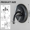 LIWEIKE Matte Black Shower Handle Valve Single Function Shower Valve