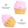 FUNOMOCYA 1Pc Pink Ice Cream Mechanical Kitchen Timer Fun Practical